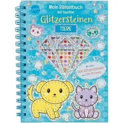 Mein Rätselbuch mit bunten Glitzersteinen. Tiere