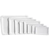 Franz Mensch 250x Pappteller rechteckig Größe 17,5x11 cm, Einwegteller, Einmalteller To-Go-Teller