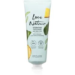 Oriflame Love Nature Organic Aloe Vera & Pineapple feuchtigkeitsspendende Gesichtsmaske 75 ml