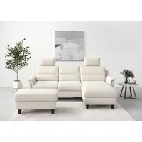 Ecksofa SIT & MORE "Farö L-Form", beige (creme), B:234cm H:90cm T:168cm, Sofas, Ecksofa, inklusive Federkern, wahlweise mit Bettfunktion und Bettkasten