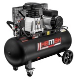 Druckluft Kompressor mit Riemenantrieb 10 Bar 100L Tankvolumen 100 Liter HEMAK