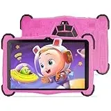 Semeakoko Kinder Tablet Android 14, 2024 Neuesten 7 Zoll Kids Tablet Octa-Core 2.0 GHz, 10GB RAM + 64GB ROM(TF 1TB), Elterliche Kontrolle, WiFi, Bluetooth 5.0, 3000mAh, Kinder Bildungs APP,Rosa