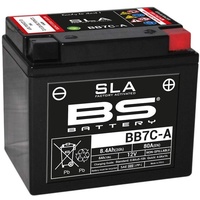 BS Battery 300843 BB7C-A AGM SLA Motorrad Batterie, Schwarz