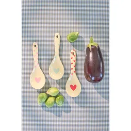 Rice 3 x Salatlöffel aus Melamin frei von BPA - Favorite Hearts Print
