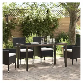 vidaXL Gartentisch 140 x 80 x 73 cm Schwarz