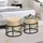 [en.casa] Hocker Tas 38 x 38 x 38 cm Beige