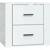 vidaXL Nachtschrank 50 x 36 x 47 cm Hochglanz-Weiß