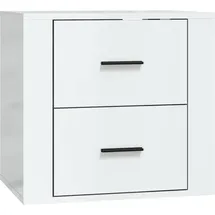vidaXL Nachtschrank 50 x 36 x 47 cm Hochglanz-Weiß
