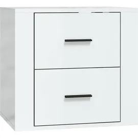 vidaXL Nachtschrank 50 x 36 x 47 cm Hochglanz-Weiß