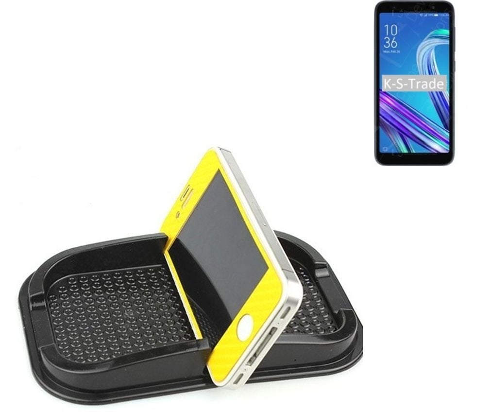 K-S-Trade Auto Anti Rutsch Matte Smartphone-Halter kompatibel mit Asus ZenFone Live (L1) Go Edition Haft Pad Armaturenbrett Handy-Halterung Silikon