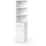 Vicco Eckregal Larry, 30 x 135.5 cm mit Tür und Schublade