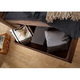 MASSIVMOEBEL24.DE Bett mit Schublade 160x200 smoked cherry gebeizt Toronto 161