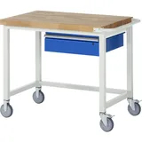 Rau Fahrbare Werkbank mit Querstrebe und Schublade BxTxH 1000x700x880mm