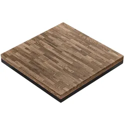 MASSIV STEEL | Bistro Massiv Tischplatte | 60x60cm | Walnuß