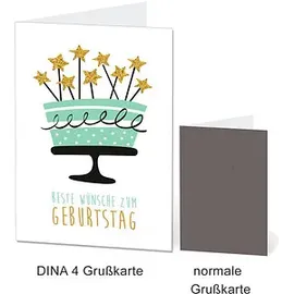 LUMA Geburtstagskarte Torte DIN A4, 1 St.