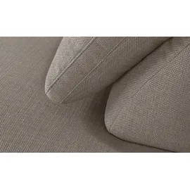Max Schelling Eckcouch Mikrofaser 2-Sitzer Braun