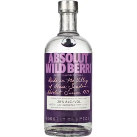 Absolut WILD BERRY Flavored Vodka 38% Vol. 0,7l
