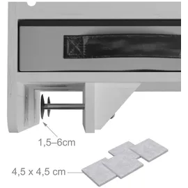 Relaxdays Nachtschrank 37 x 14 x 26,5 cm Weiß