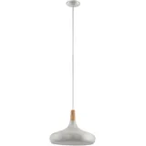EGLO Sabinar 1-flg. Ø 40 cm rund silber gebürstet, braun