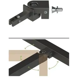 Cadro Schraubverbinder 180 Grad Edelstahl Optik