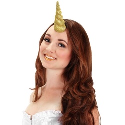 Elope Kostüm Goldenes Einhorn Horn, Fantasievolles Accessoire für einen fabelhaften Auftritt