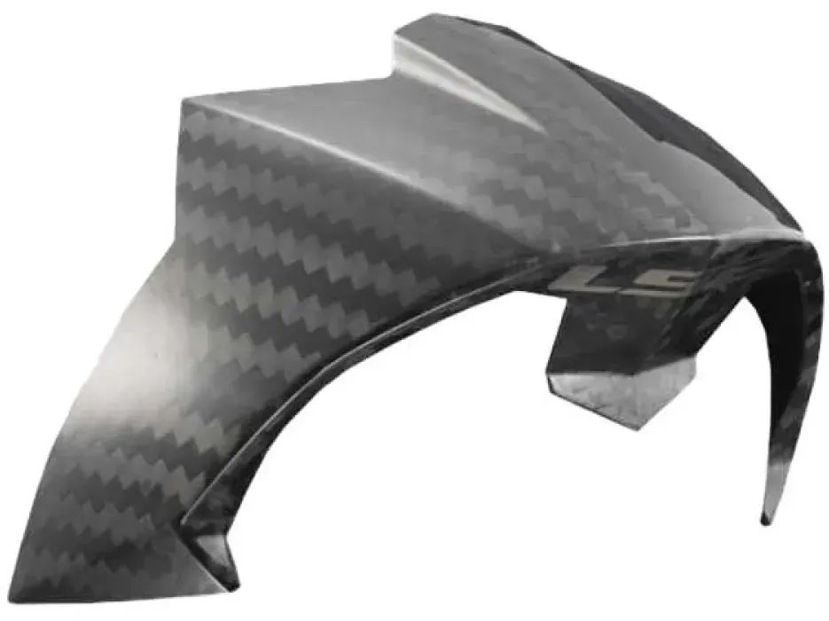 Ls2 Ff805 Helm-heckspoiler - Gloss Carbon / Flash Black - One Size