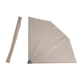 WASABI Toldo Lateral Retráctil 140x140cm Beige -  Repele el Agua y Rayos UV – Separador Privacidad Balcón