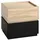Homcom Nachtschrank mit Schublade 50 x 40 x 47,5 cm Schwarz/Natur