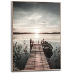 Reinders Wandbild 50 x 70 cm Scandic Jetty Holz Blau