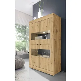 Home Affaire Vitrine Basic 102 x 43 x 162 cm Braun/Beige