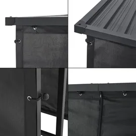 casa.pro Kaminholzregal Yakutat Metall 185 x 130 x 70 cm Schwarz