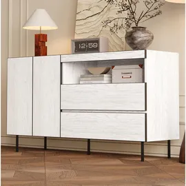 Okwish Sideboard 140 x 77 x 42 cm Weiß