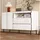 Okwish Sideboard 140 x 77 x 42 cm Weiß