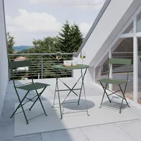 Balkonset Sonja Grün, 3-teilig