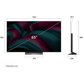 LG OLED65C57LA 65" 4K OLED evo AI Smart TV C5