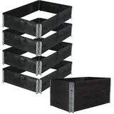 Trutzholm Hochbeet Palettenrahmen 120 x 80 x 80 cm Schwarz