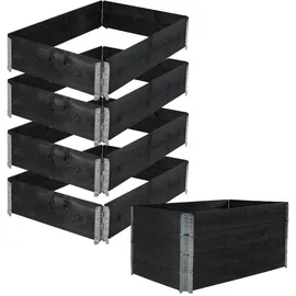 Trutzholm Hochbeet Palettenrahmen 120 x 80 x 80 cm Schwarz
