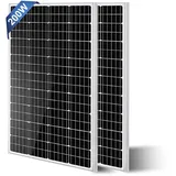 200W Solarpanel Solarmodul 2x100W 12V Monokristallin Solaranlage Solarzelle Wohnmobil Camping Pumpen