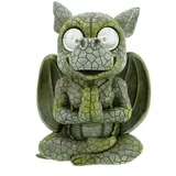 Kremers Schatzkiste Gartenfigur Yoga Drache Solar LED wetterfest mehrfarbig