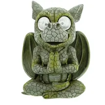 Kremers Schatzkiste Gartenfigur Yoga Drache Solar LED wetterfest mehrfarbig