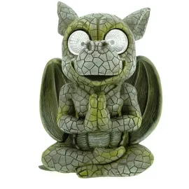 Kremers Schatzkiste Gartenfigur Yoga Drache Solar LED wetterfest mehrfarbig