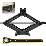 HSHa Scherenwagenheber 2T, 2T Wagenheber mit Ratschengriff, Hubhöhe von 110 mm bis 390 mm, Speed Scherenwagenheber Heber Lift für PKW/SUV/MPV