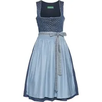 Country Line Dirndl Midi Dirndl mit Stretch-Mieder blau 38