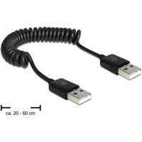 DeLock USB-A auf USB-A 0,6 m Schwarz