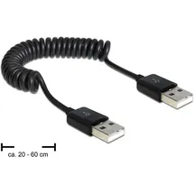 DeLock USB-A auf USB-A 0,6 m Schwarz