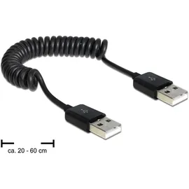 DeLock USB-A auf USB-A 0,6 m Schwarz