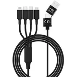 Smrter USB-Ladekabel USB-A Stecker, USB-C® Stecker, USB-C® Stecker, Apple Lightning Stecker, USB-Micro-B Stecker 1.20m Schwarz
