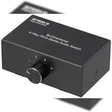 SpeaKa Professional SP-AS-500 4 Port Cinch-Audio-Switch Metallgehäuse