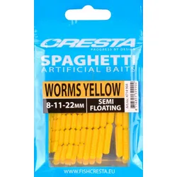 Cresta Spaghetti Worms 8,11,22mm Yellow