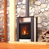 HS FLAMINGO Kaminofen AQUAFLAM VARIO LEND 11/7 kW - Creme - elektronische Steuerung - Creme